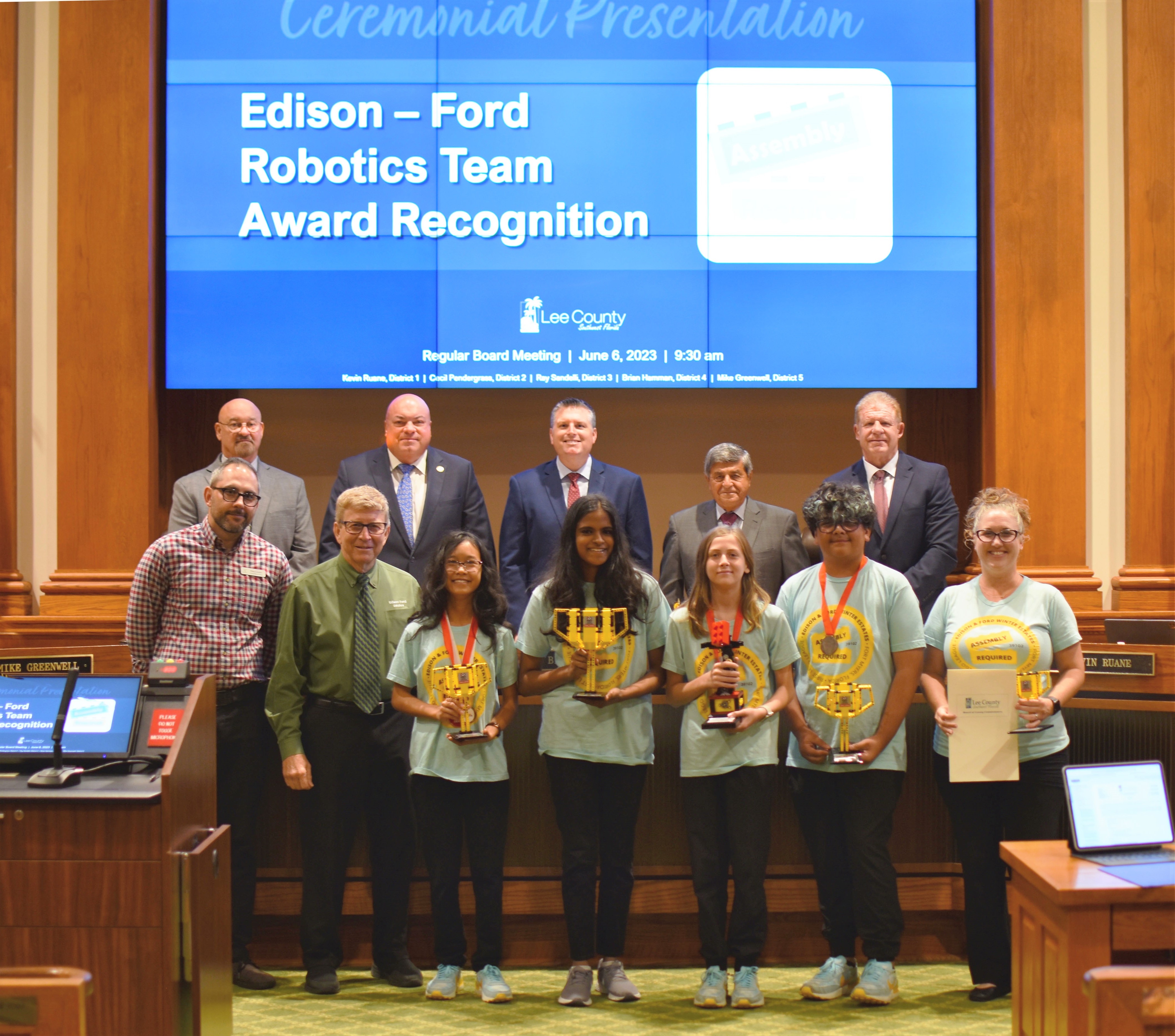 06-06-23 Edison Ford Robotic Team Award Recognition